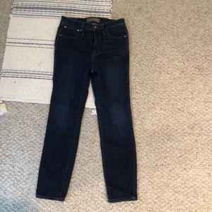 J Crew Point Sur high rise skinny jeans dark wash 27